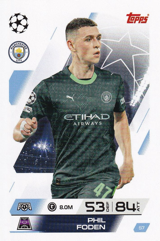 Phil Foden Base Card #57 - Topps Match Attax 25/26 (2025/2026) - Manchester City