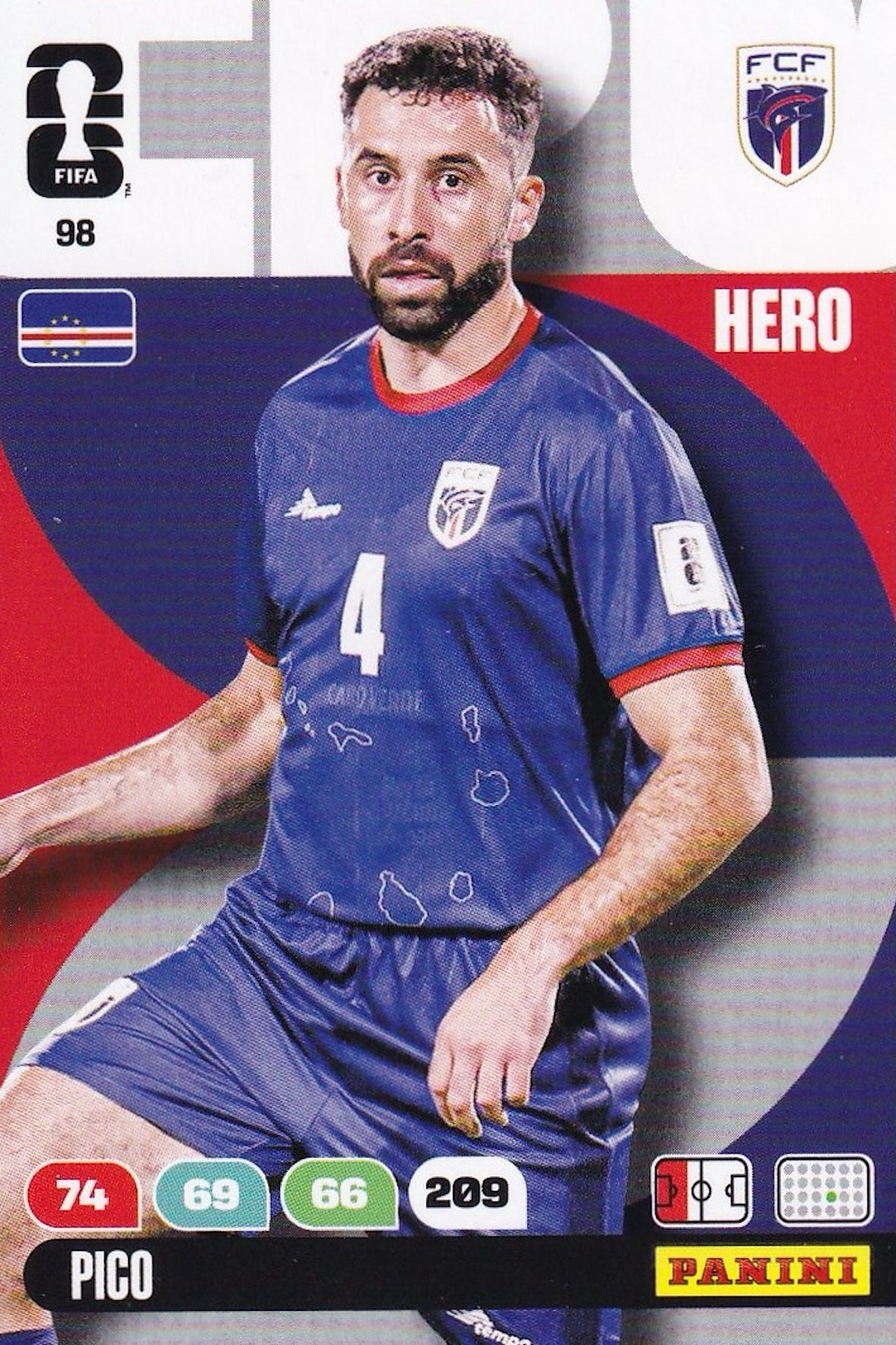 Pico Hero Base Card #98 - FIFA WORLD CUP 2026 - Panini Adrenalyn XL - Cabo Verde