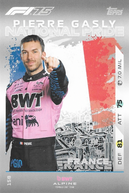 Pierre Gasly National Pride Card #158 - Topps F1 Turbo Attax 2025