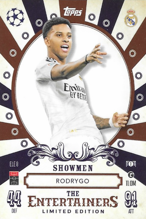 RODRYGO Showmen The Entertainers Limited Edition Card #ELE8 - Topps Match Attax 2024/2025 (24/25) Real Madrid