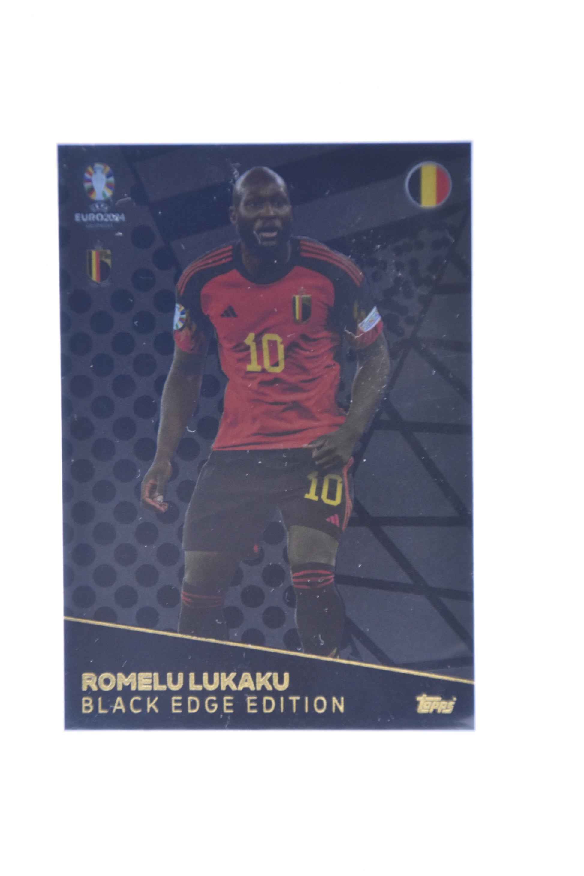 Romelu Lukaku Black Edge Edition Card BE1 - Topps Match Attax Euro 2024 Germany (Front)