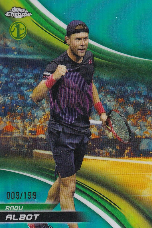 Radu Albot Aqua Refractor 009/199 - 2025 Topps Chrome Tennis Card #166