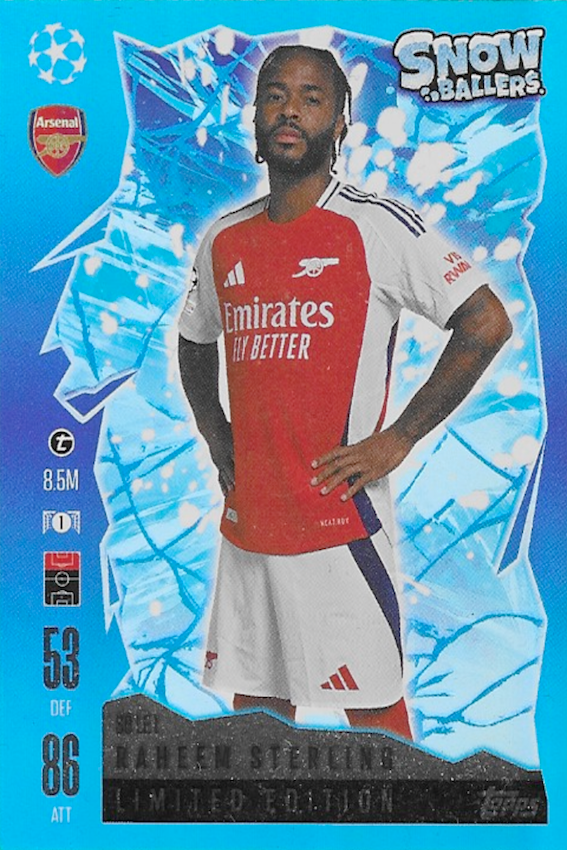 Raheem Sterling Snow Ballers Card SBLE1 - Topps Match Attax 24/25 (2024/2025)