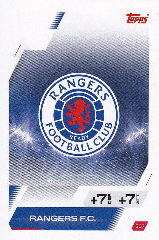 Rangers FC Club Badge/Crest Card #307 - Topps Match Attax 25/26 (2025/2026)
