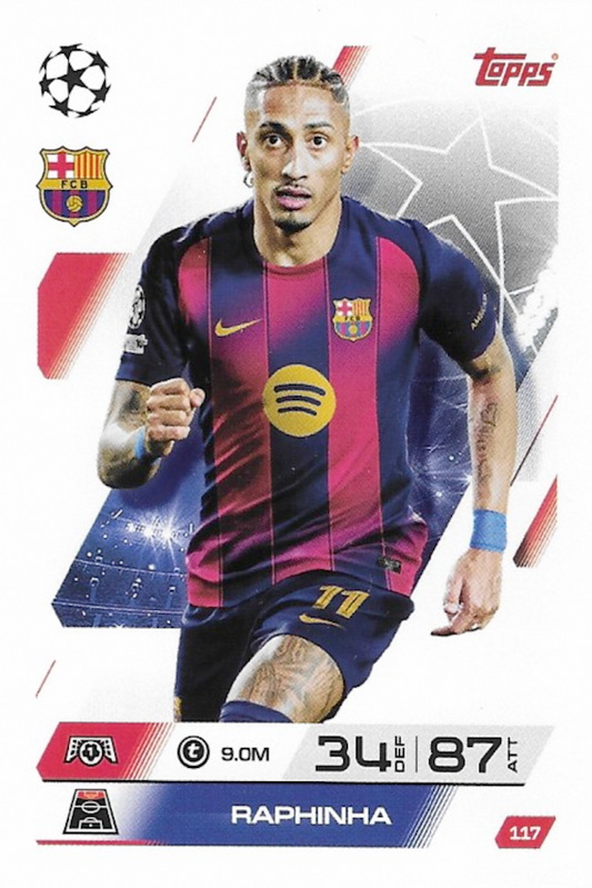 Raphinha Base Card #117 - Topps Match Attax 25/26 (2025/2026) FC Barcelona