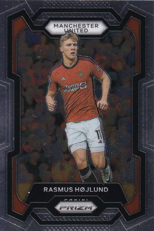 Rasmus Hojlund Base Card #51 - Panini Prizm Premier League 23-24 (Manchester United)