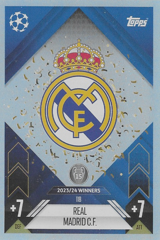 Real Madrid Team Badge Card No #118 - Topps Match Attax 2024/25