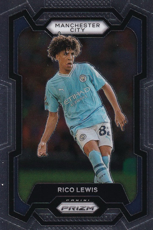 Rico Lewis Base Card #9 - 2023-24 Panini Prizm Premier League Soccer - Manchester City