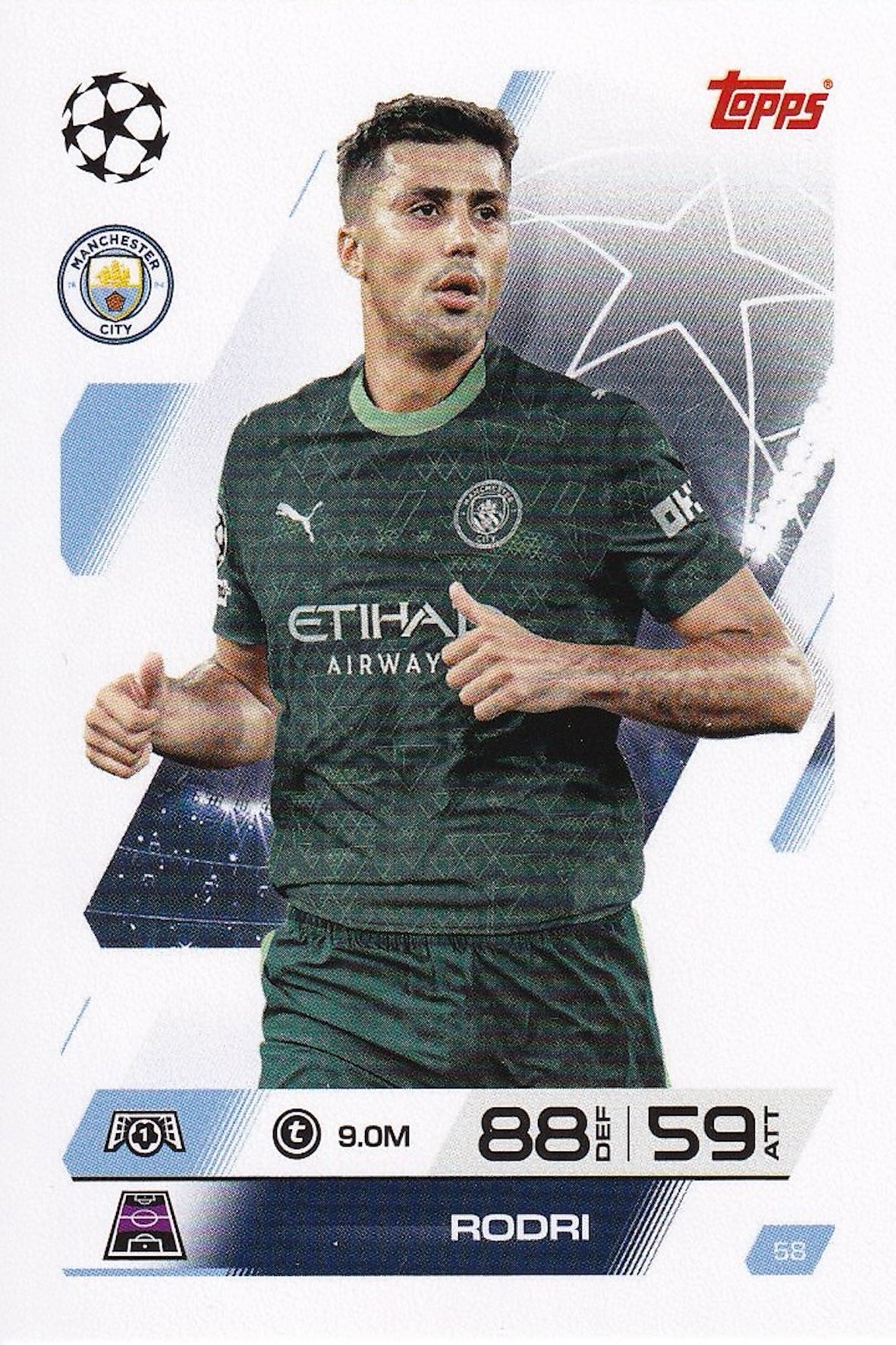 Rodri Base Card #58 - Topps Match Attax 25/26 (2025/2026) Manchester City