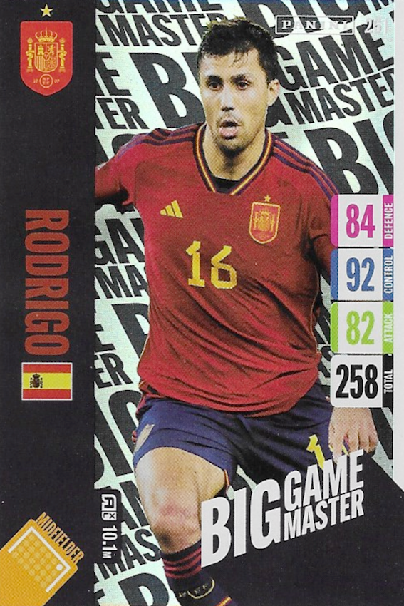 Rodrigo Big Game Master Card No 261 - Adrenalyn XL England 2024 Tournament Edition by Panini