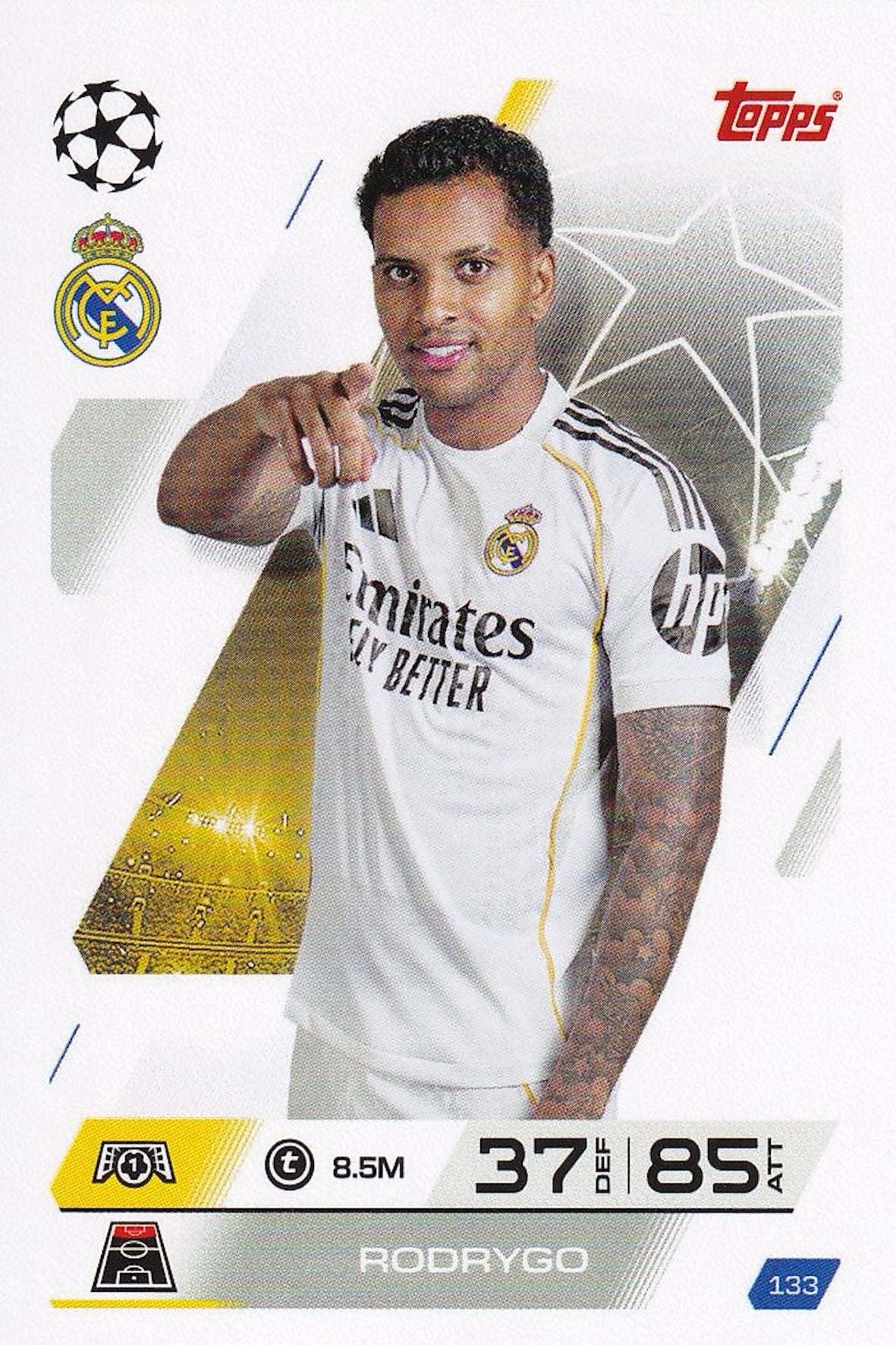 Rodrygo Base Card #133 - Topps Match Attax 25/26 (2025/2026) Real Madrid