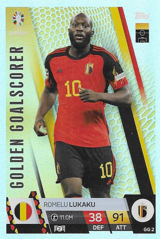 Romelu Lukaku Golden Goalscorer Card #GG2 - Topps Match Attax Euro 2024