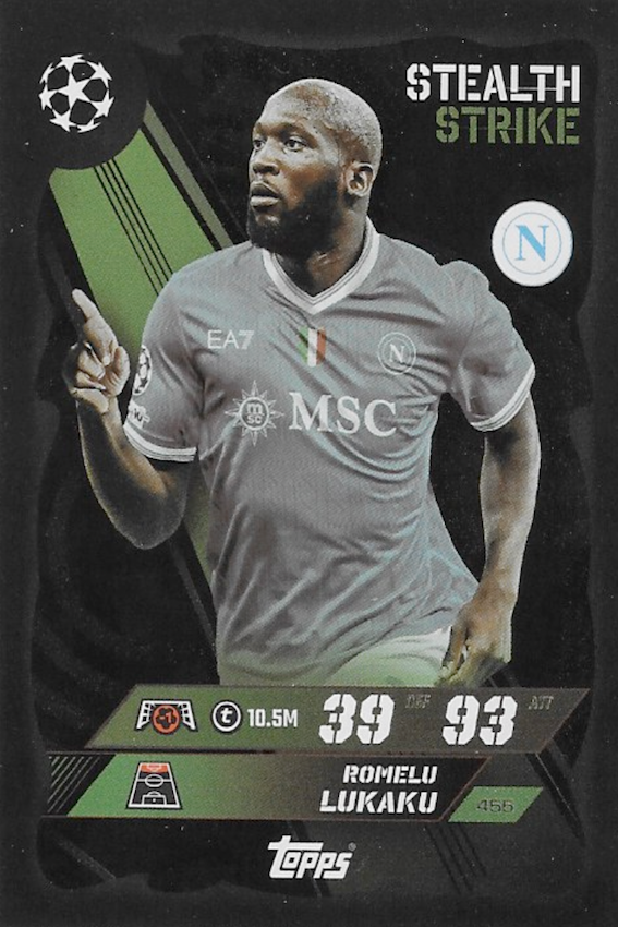 Romelu Lukaku Stealth Strike Card #455 - Topps Match Attax 25/26 (2025/2026) - Napoli