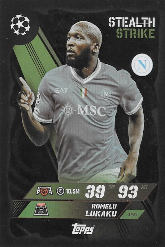 Romelu Lukaku Stealth Strike Card #455 - Topps Match Attax 25/26 (2025/2026) - Napoli