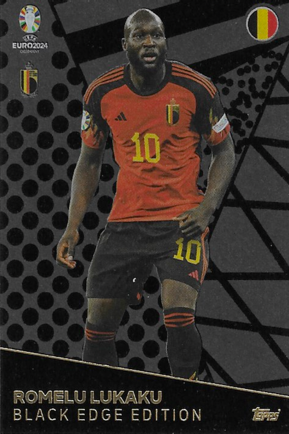 Romelu Lukaku Black Edge Edition Card BE1 - Topps Match Attax Euro 2024 Germany