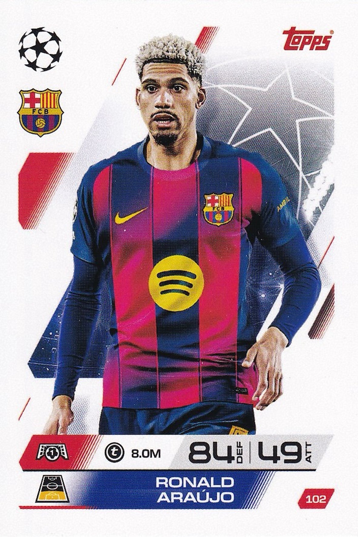 Ronald Araujo Base Card #102 - Topps Match Attax 25/26 (2025/2026) FC Barcelona