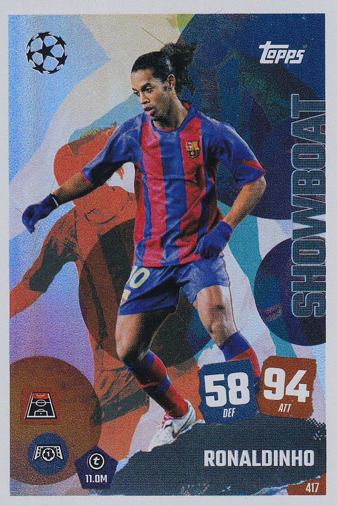 Ronaldinho Showboat Card #417 - Topps Match Attax 25/26 (2025/2026) FC Barcelona