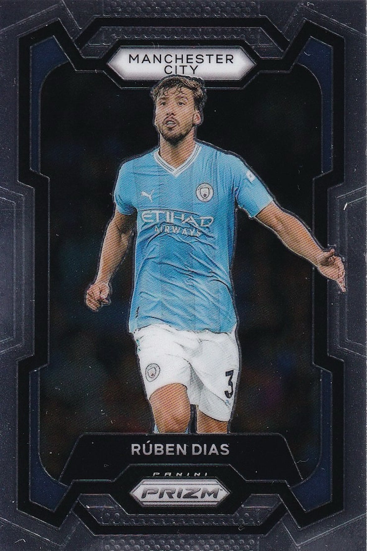 Ruben Dias Base Card #15 - 2023-24 Panini Prizm Premier League Soccer - Manchester City