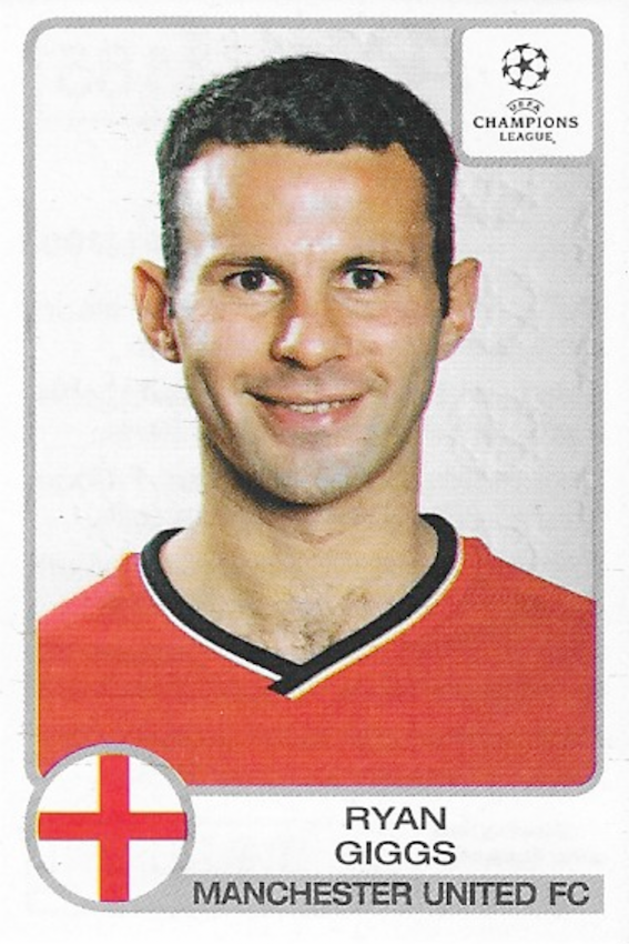 Ryan Giggs Panini Sticker 185 - Uefa Champions League 2001/2002 (Manchester United)