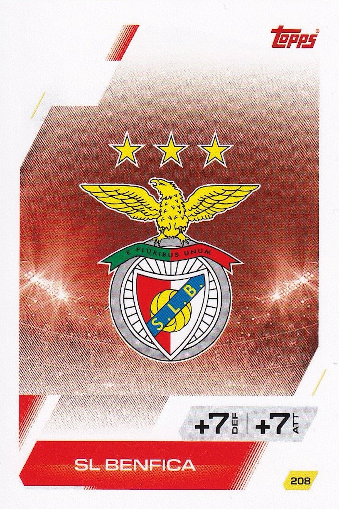 SL Benfica Club Badge/Crest Card #208 - Topps Match Attax 25/26 (2025/2026)