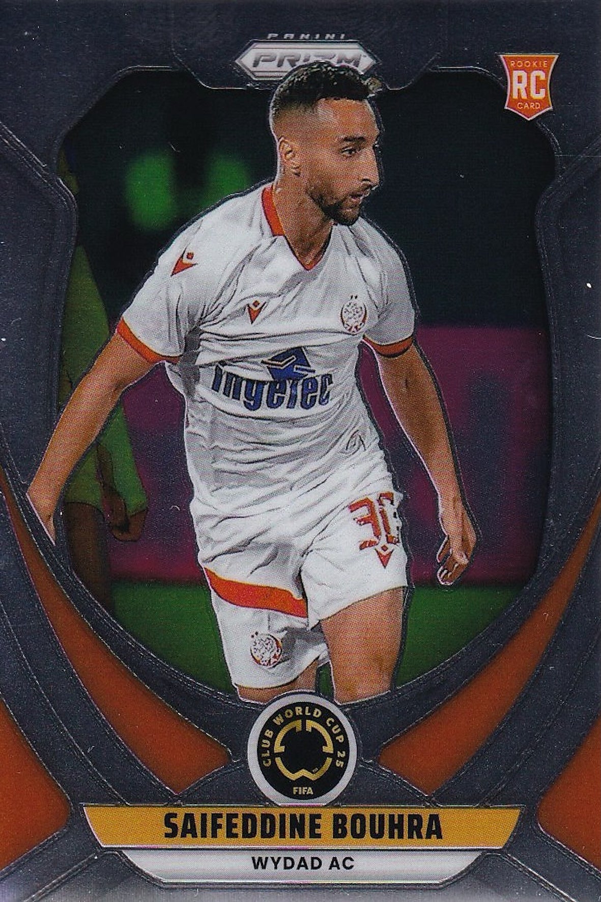 Saifeddine Bouhra Rookie (RC) Base Card #198 - Panini Prizm FIFA Club World Cup 25 (2025) - Wydad AC