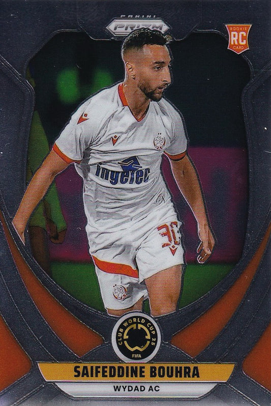 Saifeddine Bouhra Rookie (RC) Base Card #198 - Panini Prizm FIFA Club World Cup 25 (2025) - Wydad AC