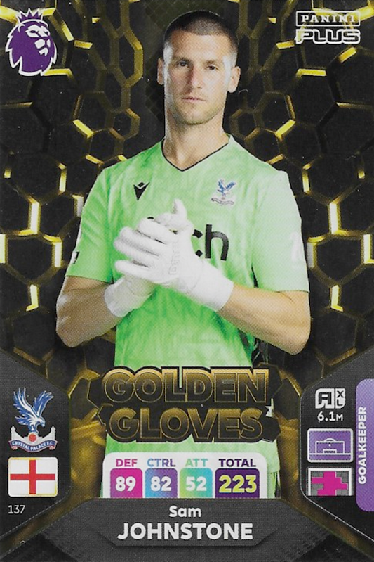 Sam Johnstone Golden Gloves Card No #137 - Panini PLUS Adrenalyn XL 2024 Premier League