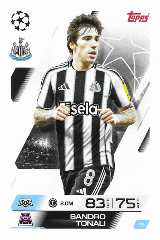 Sandro Tonali Base Card #78 - Topps Match Attax 25/26 (2025/2026) Newcastle United