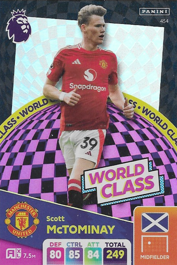 Scott McTominay World Class Card No #454 - Adrenalyn XL 2025 Manchester United