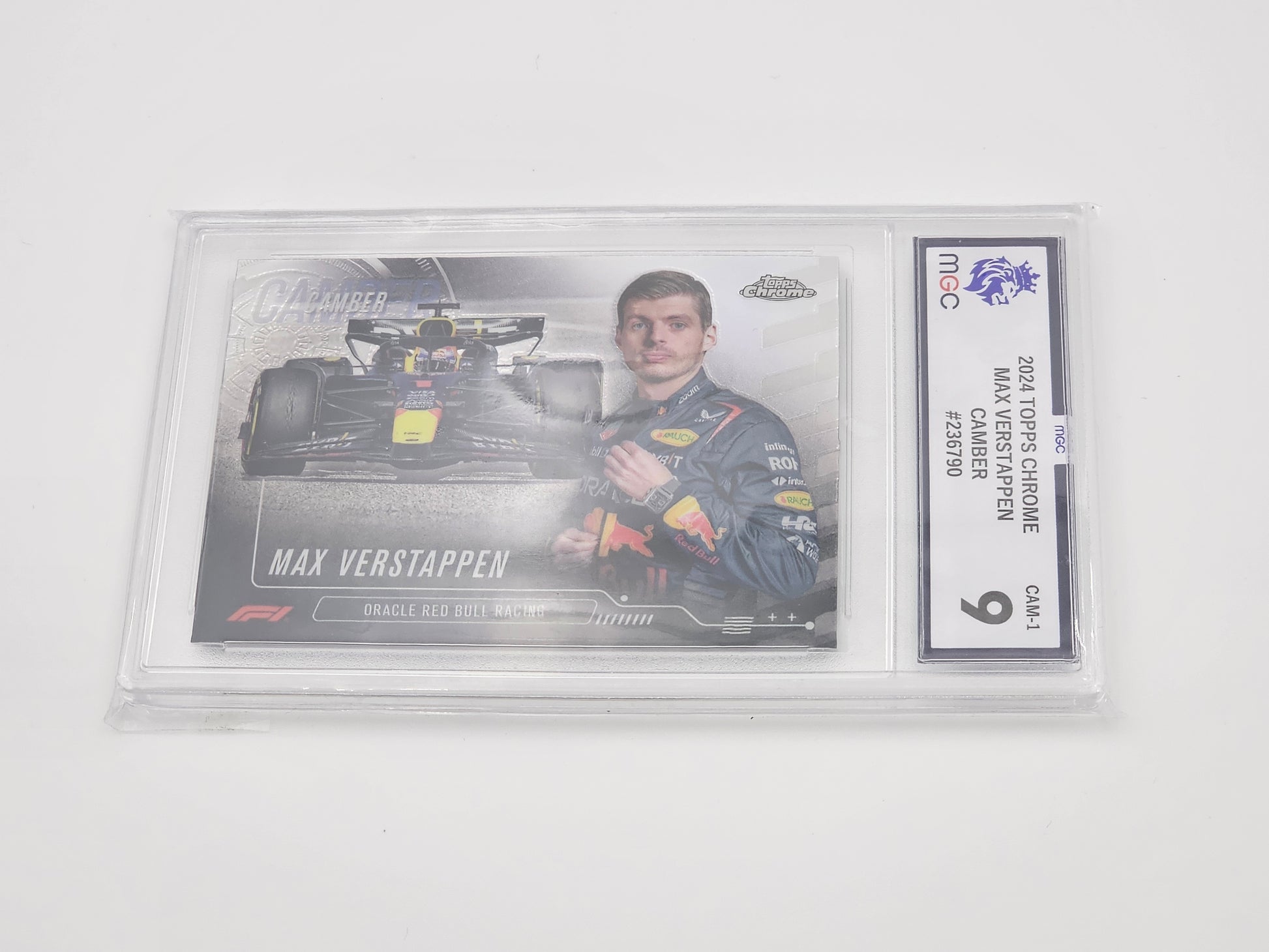 Max Verstappen 2024 Topps Chrome #CAM-1 Camber MGC Mint 9 Graded Card, F1 Racing, Red Bull, Formula 1, Sports Memorabilia