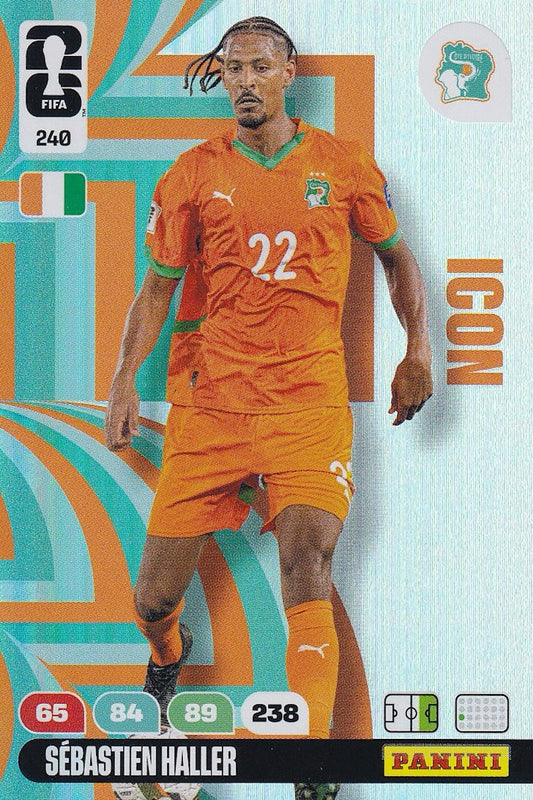 Sébastien Haller ICON Card #240 - FIFA WORLD CUP 2026 - Panini Adrenalyn XL - Ivory Coast
