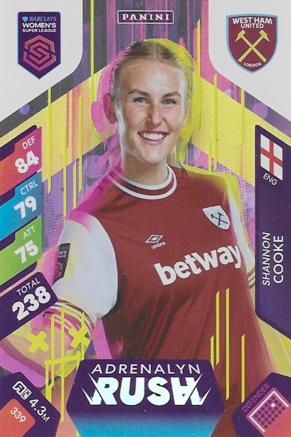 Shannon Cooke Adrenalyn XL Rush Card #339 - 2025 Women's Super League (Panini)