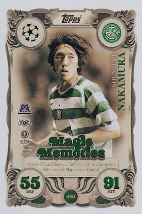 Shunsuke Nakamura Magic Memories Card #440 - Topps Match Attax 25/26 (2025/2026) Celtic