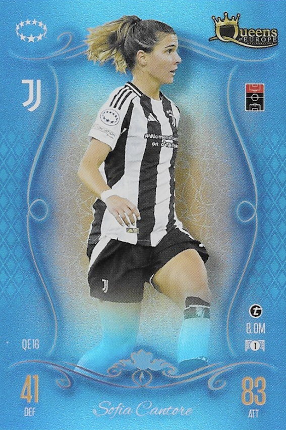 Sofia Cantore Queens of Europe Card #QE16 - Topps Match Attax 24/25 (2024/2025) - Juventus