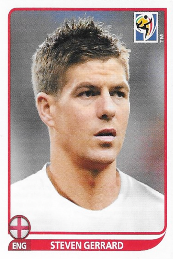 Steven Gerrard Panini Sticker Number 192 - South Africa 2010 World Cup