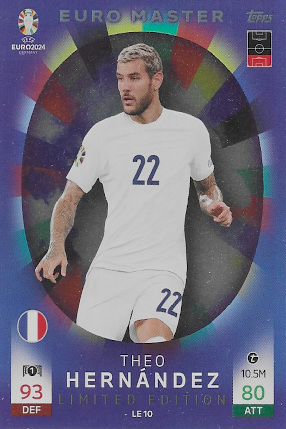 THEO HERNÁNDEZ Limited Edition Card LE10 - Topps Match Attax EURO 2024