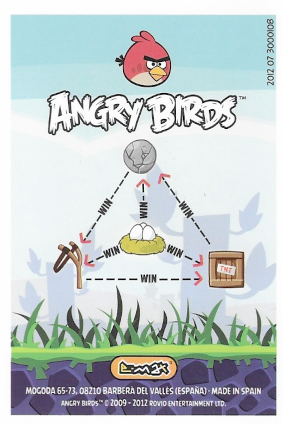 TNT Limited Edition Card Number 180 - Angry Birds