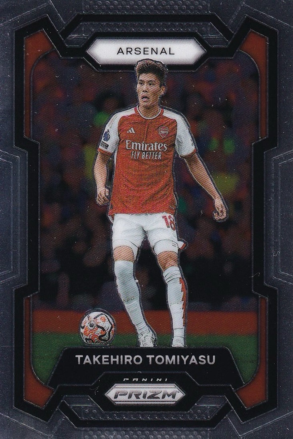 Takehiro Tomiyasu Base Card #31 - Panini Prizm Premier League 2023-24 - Arsenal FC