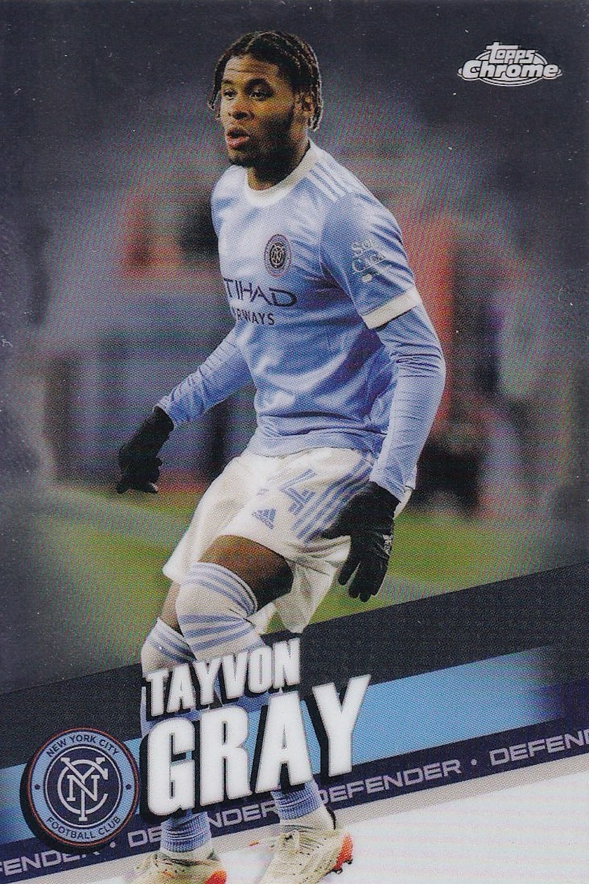 Tayvon Gray Base Card #130 Topps Chrome 2022 MLS - New York City Football Club