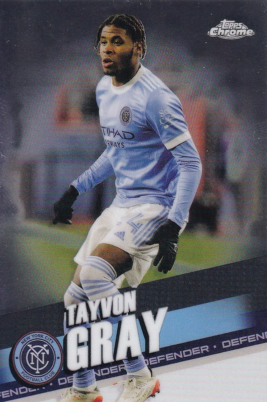 Tayvon Gray Base Card #130 Topps Chrome 2022 MLS - New York City Football Club