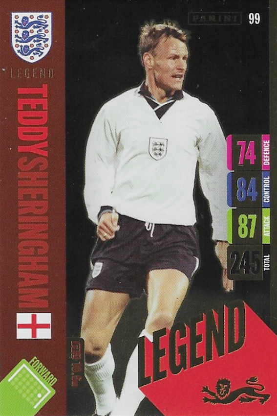 Teddy Sheringham Legend Card Number 99 - Adrenalyn XL 2024 England Tournement Edition by Panini