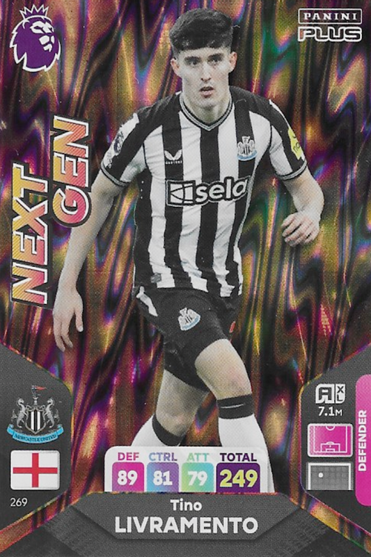 Tino Livramento Next Gen Card Number 269 - Adrenalyn XL Panini Premier League Plus