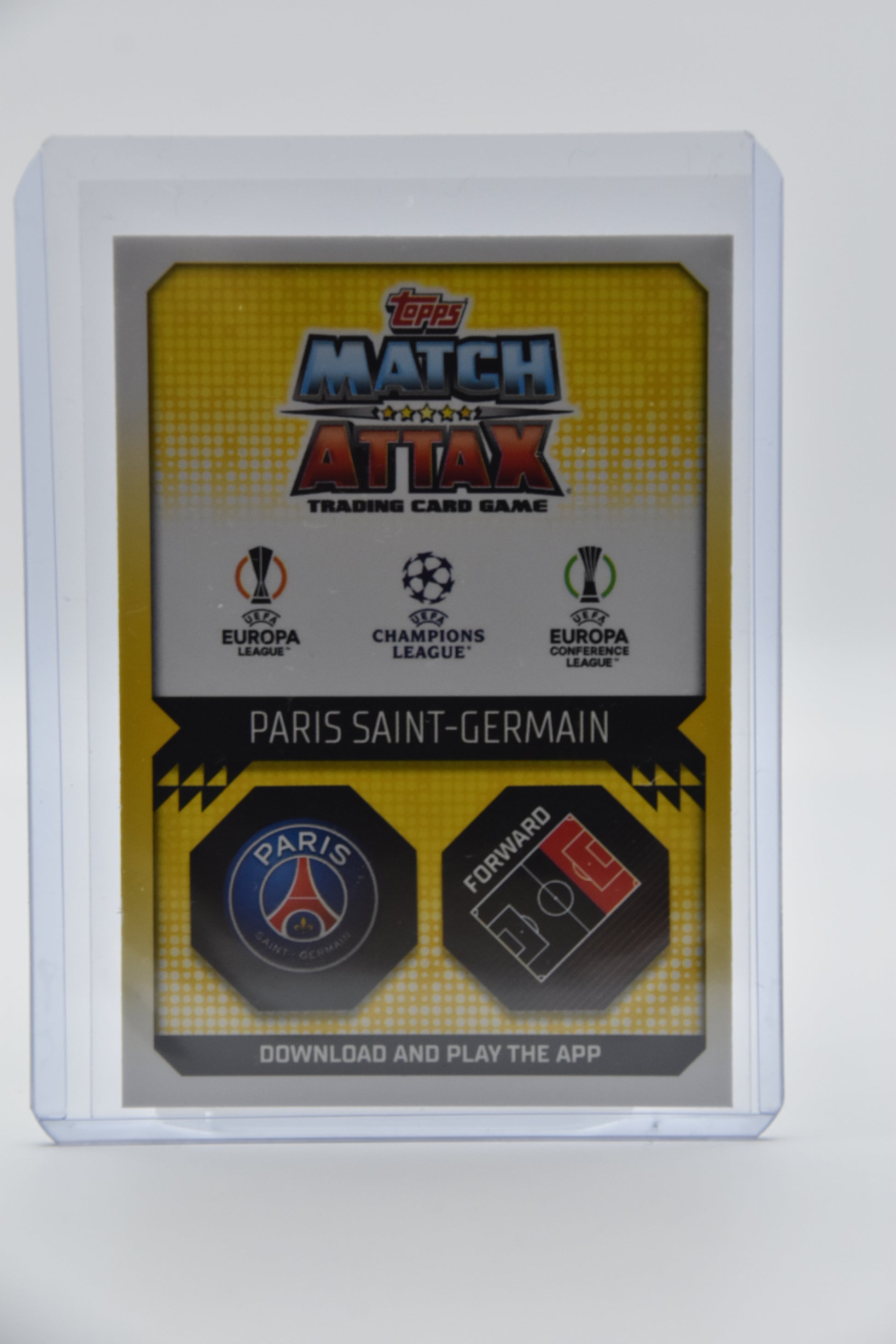 Topps Match Attax Extra 2022/23 2023 Neymar Jr PSG Limited Edition Card LE1 (Back of trading card)