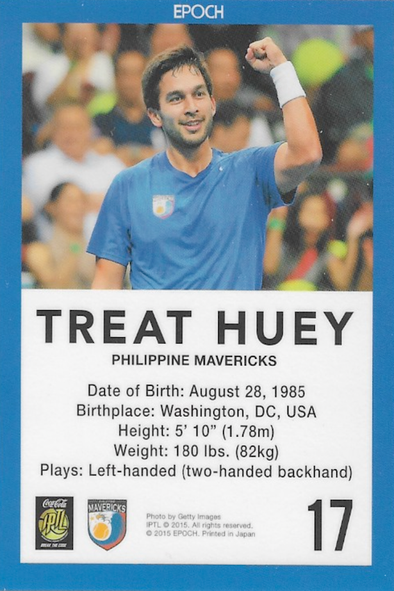 Treat Huey Rookie Card No 17 - International Premier Tennis league 2015