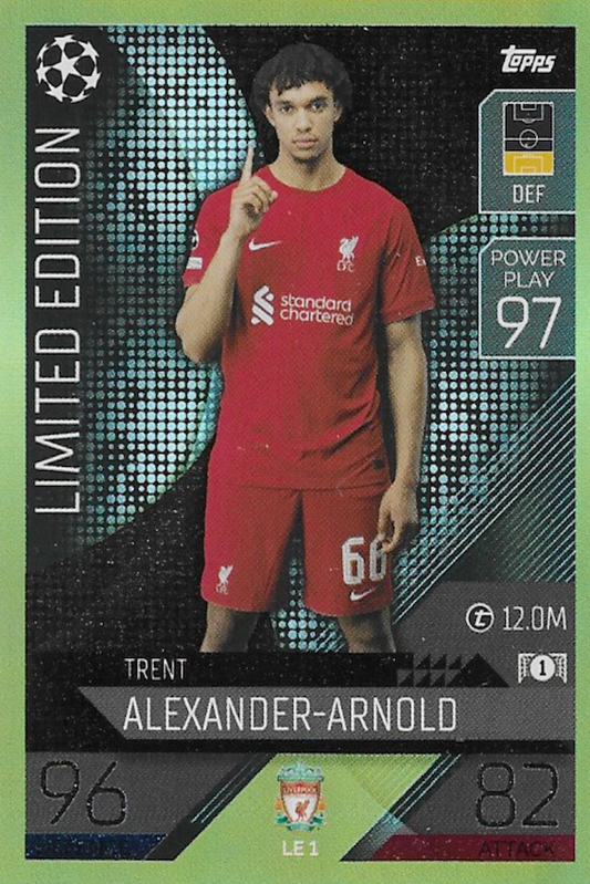 Trent Alexander-Arnold LIMITED EDITION Card, Topps Match Attax 2022/2023 LE1 - Liverpool