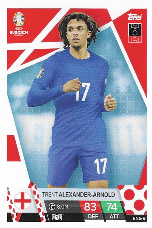 Trent Alexander Arnold Base Card - Topps Match Attax Euro 2024 Card Number #ENG 9 