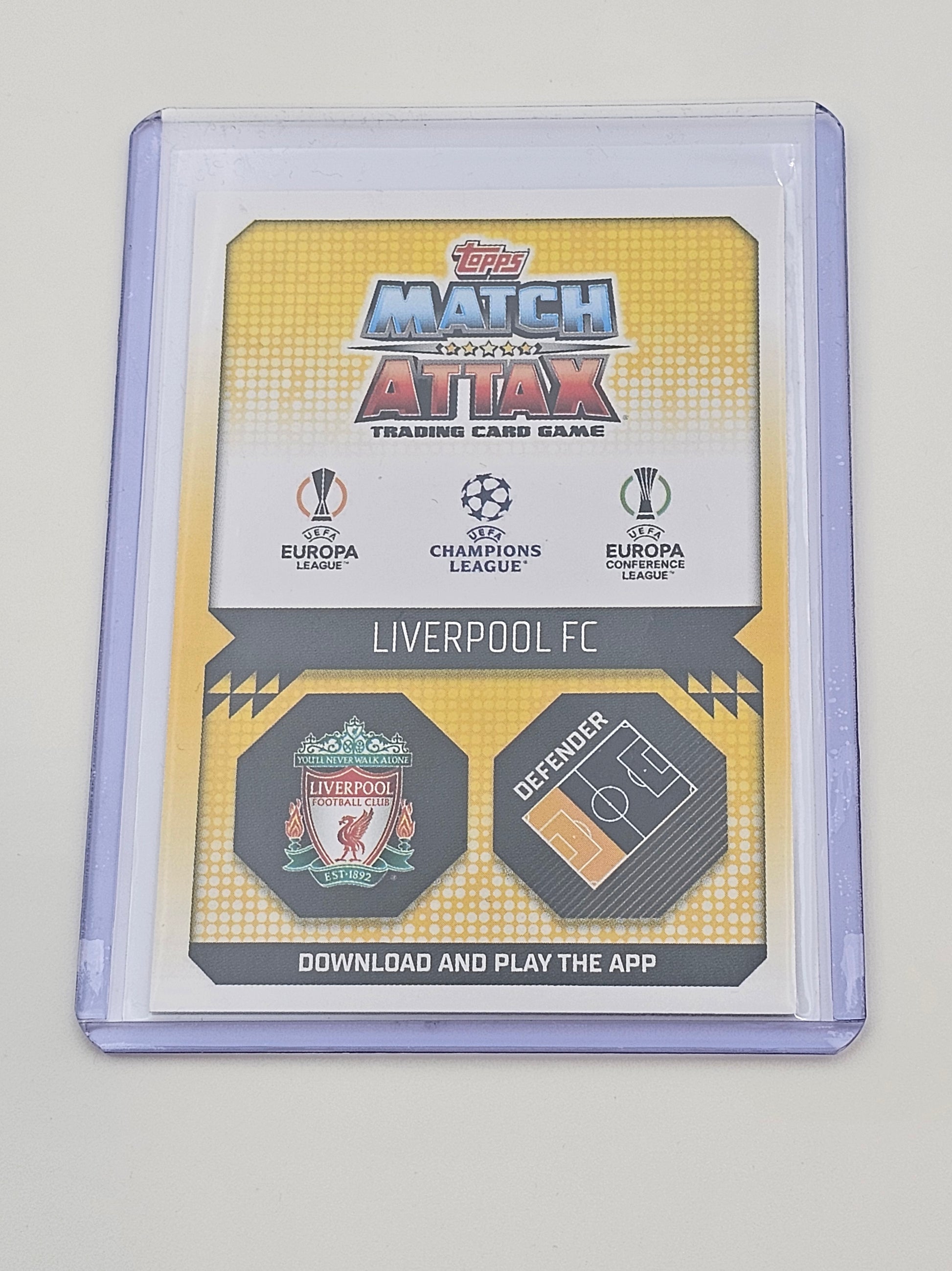 Trent Alexander-Arnold LIMITED EDITION Card, Topps Match Attax 2022/2023 LE1 - Back of card