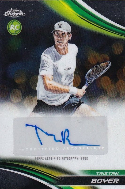 Tristan Boyer Rookie Auto Trading Card - Topps Chrome 2025 Tennis CA-TBR