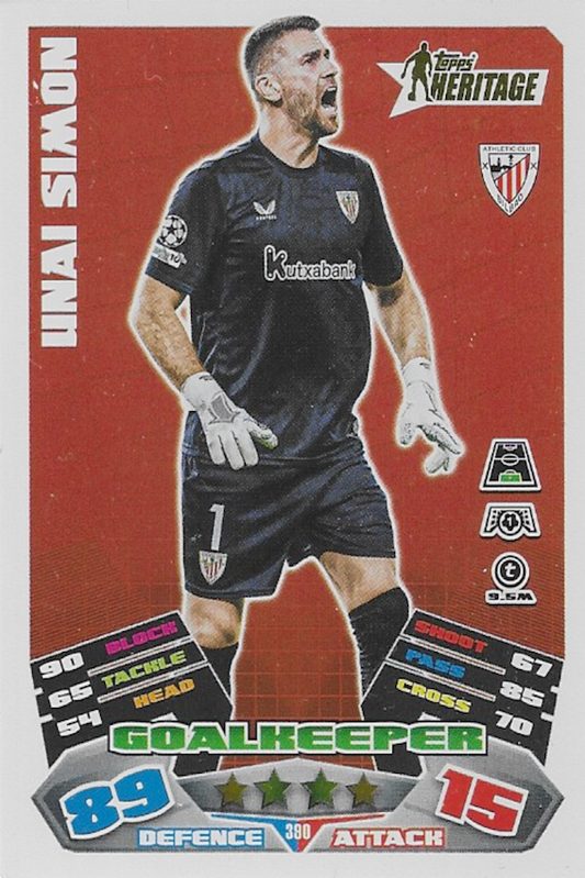 Unai Simon Heritage Card #390 - Topps Match Attax 25/26 (2025/2026)