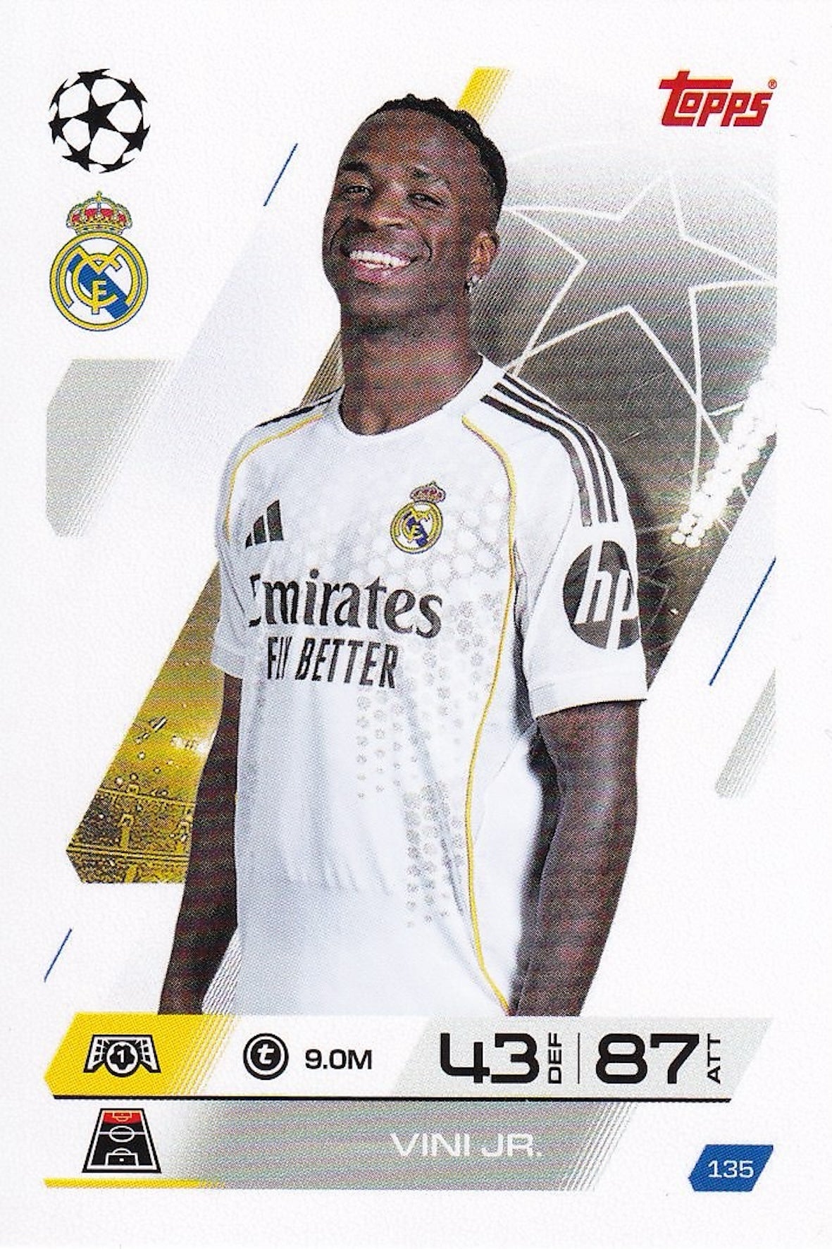 Vini JR Base Card #135 - Topps Match Attax 25/26 (2025/2026) - Real Madrid
